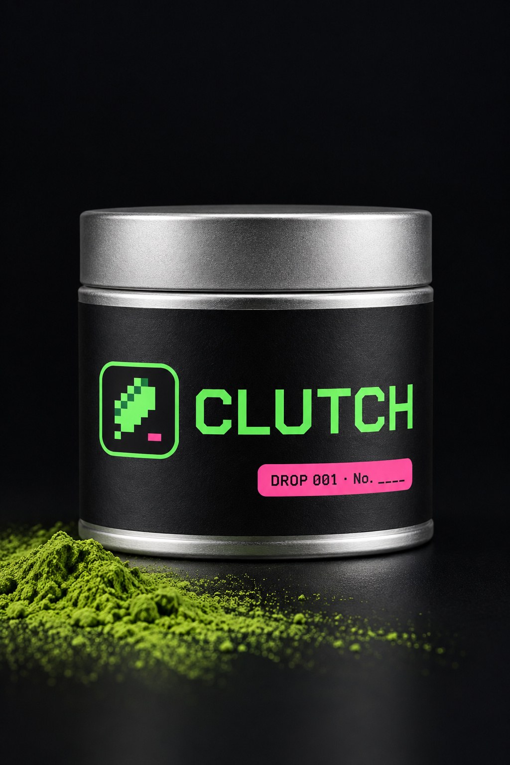 Clutch Matcha: ceremonial matcha, 30g tin